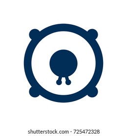 Isolated Speaker Icon Symbol On Clean Background. Vector Loudspeakers  Element In Trendy Style.