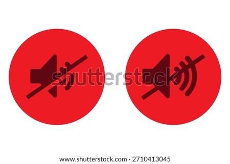 Isolated Speaker mute symbol, audio off sign, no sound volume control icon for graphic design
