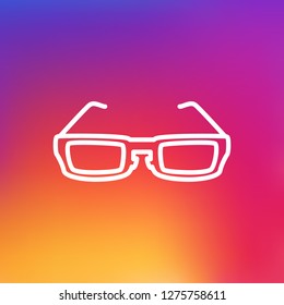 Isolated spectacles icon line symbol on clean background. Vector sunglasses element in trendy style.