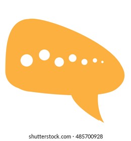 Isolated speech bubble on a white background, Service chat vector illustration