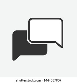 Isolated speech bubbles, Conversation icon