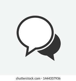 Isolated speech bubbles, Conversation icon