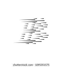 Isolated speed lines. The effect of movement to your design. Black lines on a transparent background.The flying particles.vector illustration.The movement forward