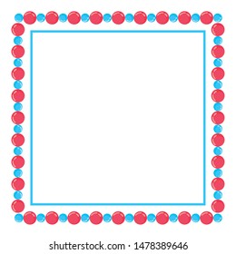 Isolated spheres frame vector design