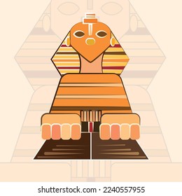 Isolated sphinx building old egypt icon Vector