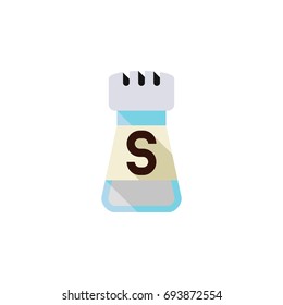 Isolated Spicy Flat Icon. Shaker Vector Element Can Be Used For Spicy, Shaker, Salt Design Concept.