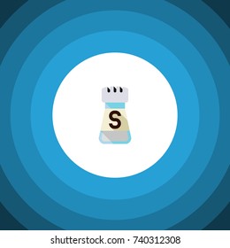 Isolated Spicy Flat Icon. Shaker Vector Element Can Be Used For Spicy, Shaker, Salt Design Concept.