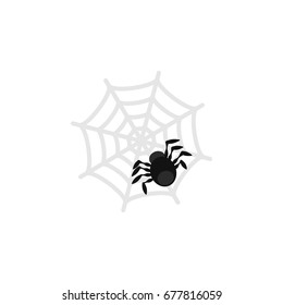 Isolated Spider Flat Icon. Spinner Vector Element Can Be Used For Spider, Arachnid, Cobweb Design Concept.