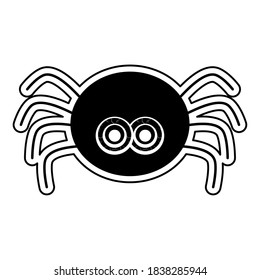 Isolated spider icon. Halloween season icon - Vector