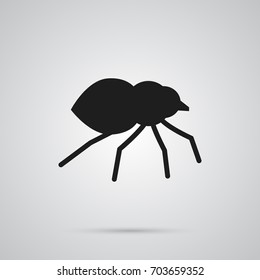 Isolated Spider Icon Symbol On Clean Background. Vector Arachnid Element In Trendy Style.