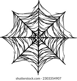 Isolated spider web vector illustrations