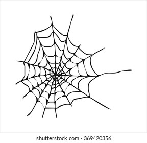 isolated, spiderweb cartoon vector