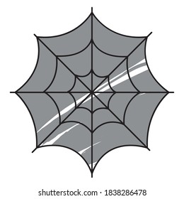 Isolated spiderweb icon. Halloween season icon - Vector