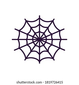 Isolierte Spinnennetz-Ikone. Halloween-Symbol - Vektorgrafik