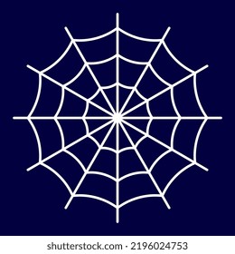 Isolated spiderweb Neon halloween icon Vector