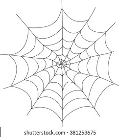 isolated spiderweb trap vector cartoon