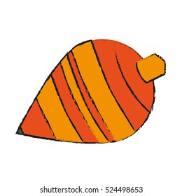 Isolated spinning top toy design