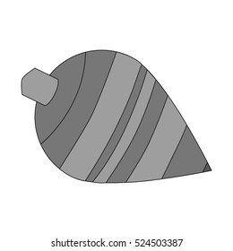 Isolated spinning top toy design