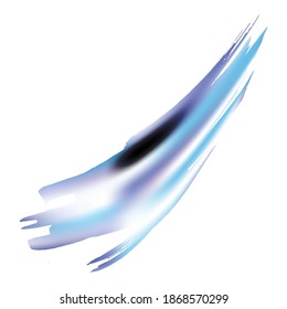 Splash aislado sobre fondo blanco. Pincel de pancarta de venta. Pincel de degradado. Estroque de pincel con vectores azul e índigo. Fondo texturado de color de agua. Resumen de la salpicadura de fluidos. 