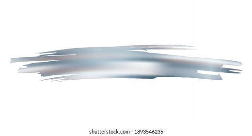 Isolated Splash on White Backdrop. Grey and White Vector Brush Stroke. Abstract Fluid Splash.  Watercolor Textured Background. Sale Banner Brushstroke. Gradient Paintbrush.