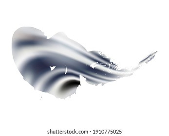 Isolated Splash on White Backdrop. Sale Banner Brushstroke. Gradient Paintbrush. Abstract Fluid Splash.  Vector Brush Stroke. Watercolor Textured Background.