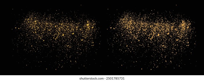 Isolated splatter glowing confetti gold glitter vector illustration