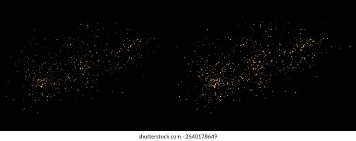 Isolated splatter glowing confetti gold glitter vector illustration