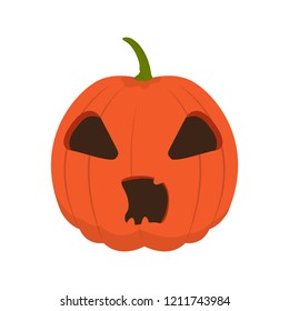 Isolated spooky halloween pumpkin. Vector illustration design