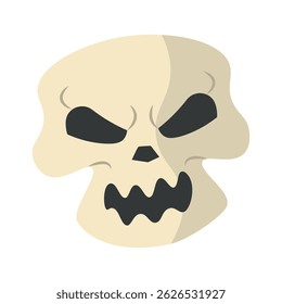Isolated spooky halloween skull icon Vector illustration