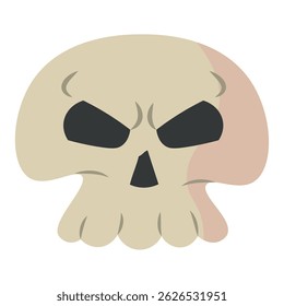 Isolated spooky halloween skull icon Vector illustration