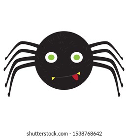 Isolated spooky spider. Halloween concept - Vector illustration
