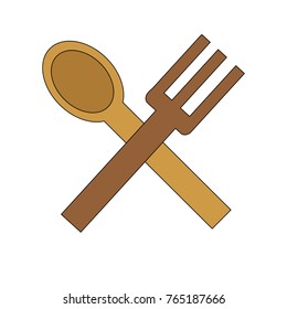 Isolated spoon and knife design