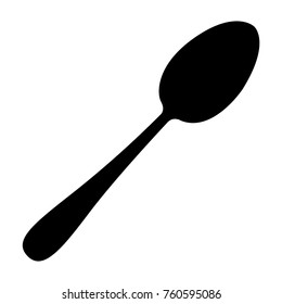 Isolated spoon silhouette on a white background, vector illustration