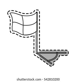Isolated sport flag design