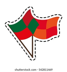 Isolated sport flag design