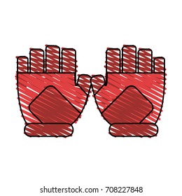 Isolated sport gloves design