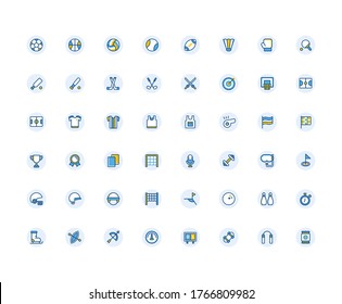 Isolated Sport Icon Pack with Multicolor style