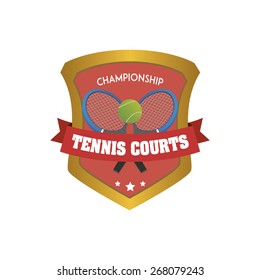 Isolated sport icon with text and elements. Vector illustration