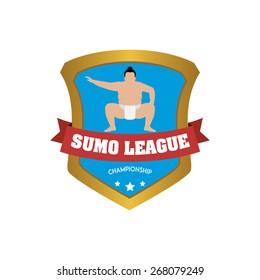 Isolated sport icon with text and elements. Vector illustration
