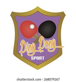 Isolated sport icon with text and elements. Vector illustration
