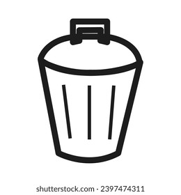 Isolated sport trash can icon Flat design Vector illustration
