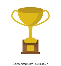 Isolated sport trophy design