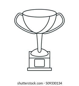 Isolated sport trophy design