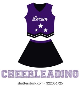 Isolated sport uniform and some cheerleading elements