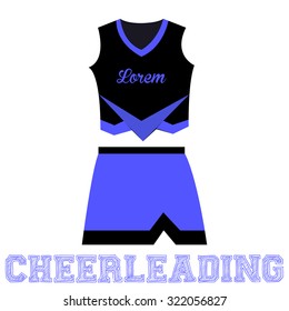 Isolated sport uniform and some cheerleading elements