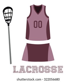 Isolated sport uniform and some lacrosse elements