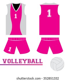 Isolated sport uniform and some volleyball elements