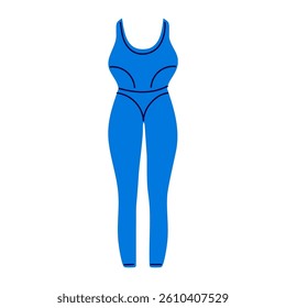 Isolated sports jumpsuit from the gym on a white background
