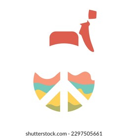 Isolated sprayer bottle with peace symbol Vector