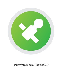 Isolated Sputnik Icon Symbol On Clean Background. Vector Satellite Element In Trendy Style.